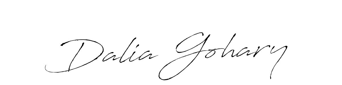 How to make Dalia Gohary name signature. Use Antro_Vectra style for creating short signs online. This is the latest handwritten sign. Dalia Gohary signature style 6 images and pictures png