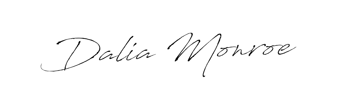 Make a beautiful signature design for name Dalia Monroe. With this signature (Antro_Vectra) style, you can create a handwritten signature for free. Dalia Monroe signature style 6 images and pictures png