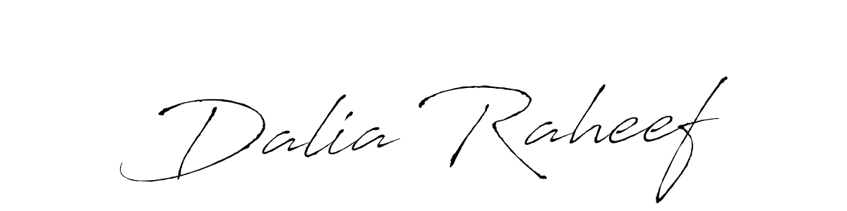 Make a beautiful signature design for name Dalia Raheef. With this signature (Antro_Vectra) style, you can create a handwritten signature for free. Dalia Raheef signature style 6 images and pictures png