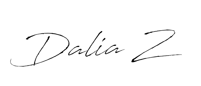 Dalia Z stylish signature style. Best Handwritten Sign (Antro_Vectra) for my name. Handwritten Signature Collection Ideas for my name Dalia Z. Dalia Z signature style 6 images and pictures png
