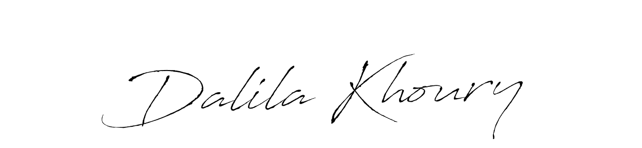 Dalila Khoury stylish signature style. Best Handwritten Sign (Antro_Vectra) for my name. Handwritten Signature Collection Ideas for my name Dalila Khoury. Dalila Khoury signature style 6 images and pictures png