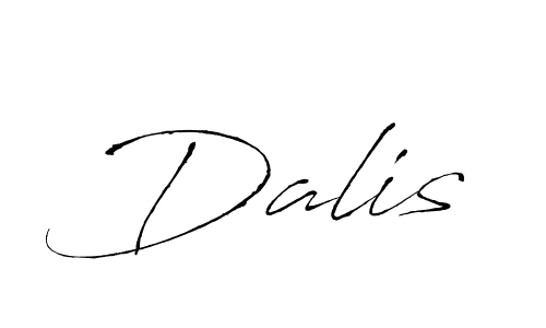 Make a beautiful signature design for name Dalis. With this signature (Antro_Vectra) style, you can create a handwritten signature for free. Dalis signature style 6 images and pictures png