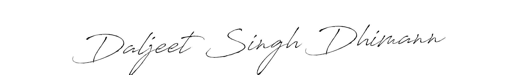 The best way (Antro_Vectra) to make a short signature is to pick only two or three words in your name. The name Daljeet Singh Dhimann include a total of six letters. For converting this name. Daljeet Singh Dhimann signature style 6 images and pictures png