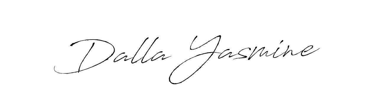 The best way (Antro_Vectra) to make a short signature is to pick only two or three words in your name. The name Dalla Yasmine include a total of six letters. For converting this name. Dalla Yasmine signature style 6 images and pictures png