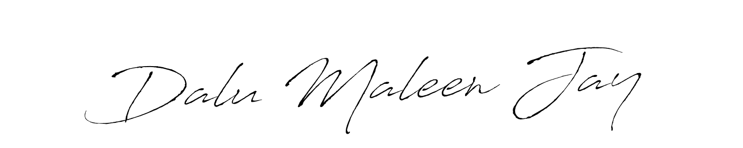 This is the best signature style for the Dalu Maleen Jay name. Also you like these signature font (Antro_Vectra). Mix name signature. Dalu Maleen Jay signature style 6 images and pictures png