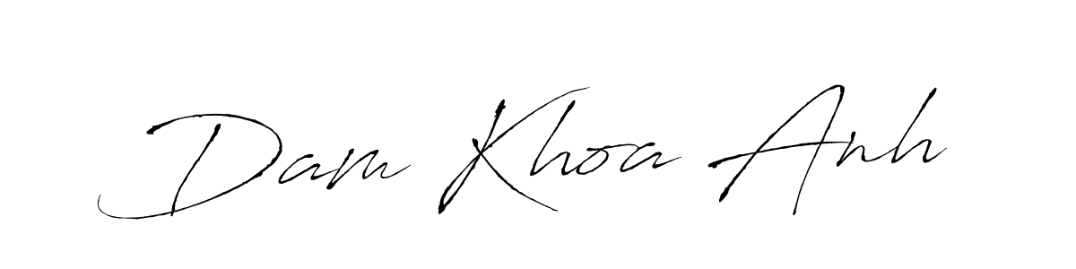 How to make Dam Khoa Anh name signature. Use Antro_Vectra style for creating short signs online. This is the latest handwritten sign. Dam Khoa Anh signature style 6 images and pictures png
