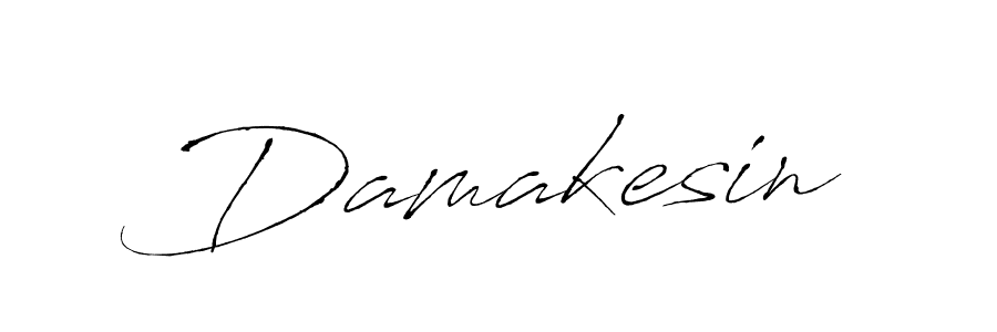Use a signature maker to create a handwritten signature online. With this signature software, you can design (Antro_Vectra) your own signature for name Damakesin. Damakesin signature style 6 images and pictures png