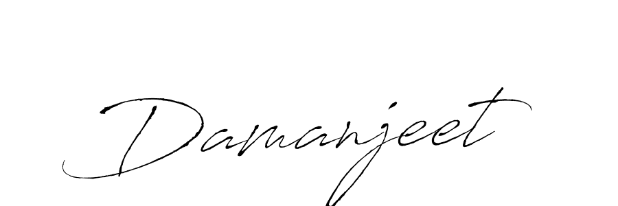 Make a beautiful signature design for name Damanjeet. With this signature (Antro_Vectra) style, you can create a handwritten signature for free. Damanjeet signature style 6 images and pictures png