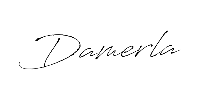 Create a beautiful signature design for name Damerla. With this signature (Antro_Vectra) fonts, you can make a handwritten signature for free. Damerla signature style 6 images and pictures png