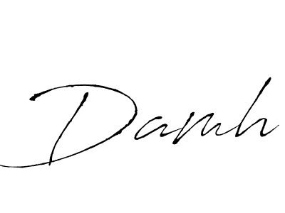 Create a beautiful signature design for name Damh. With this signature (Antro_Vectra) fonts, you can make a handwritten signature for free. Damh signature style 6 images and pictures png