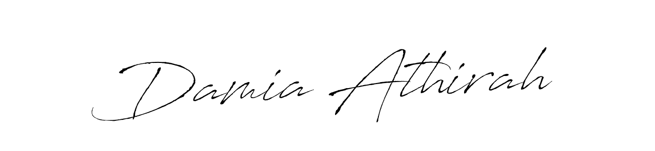 Use a signature maker to create a handwritten signature online. With this signature software, you can design (Antro_Vectra) your own signature for name Damia Athirah. Damia Athirah signature style 6 images and pictures png