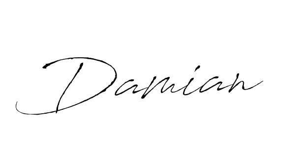 Use a signature maker to create a handwritten signature online. With this signature software, you can design (Antro_Vectra) your own signature for name Damian. Damian signature style 6 images and pictures png