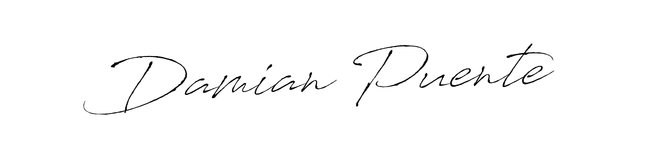 You should practise on your own different ways (Antro_Vectra) to write your name (Damian Puente) in signature. don't let someone else do it for you. Damian Puente signature style 6 images and pictures png