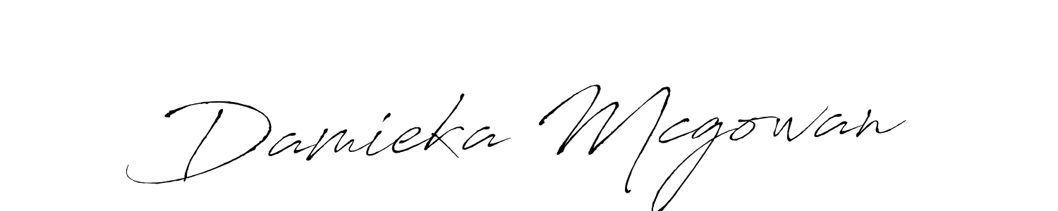 Damieka Mcgowan stylish signature style. Best Handwritten Sign (Antro_Vectra) for my name. Handwritten Signature Collection Ideas for my name Damieka Mcgowan. Damieka Mcgowan signature style 6 images and pictures png