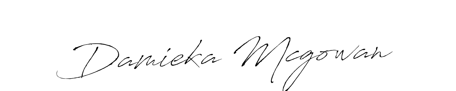 Damieka Mcgowan stylish signature style. Best Handwritten Sign (Antro_Vectra) for my name. Handwritten Signature Collection Ideas for my name Damieka Mcgowan. Damieka Mcgowan signature style 6 images and pictures png