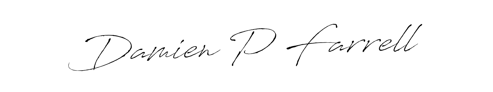 Antro_Vectra is a professional signature style that is perfect for those who want to add a touch of class to their signature. It is also a great choice for those who want to make their signature more unique. Get Damien P Farrell name to fancy signature for free. Damien P Farrell signature style 6 images and pictures png