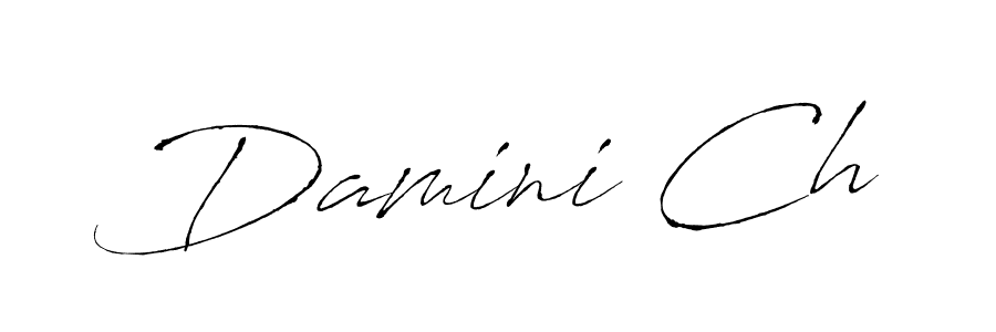 Damini Ch stylish signature style. Best Handwritten Sign (Antro_Vectra) for my name. Handwritten Signature Collection Ideas for my name Damini Ch. Damini Ch signature style 6 images and pictures png