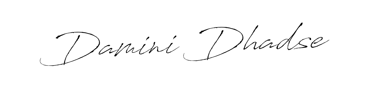Also we have Damini Dhadse name is the best signature style. Create professional handwritten signature collection using Antro_Vectra autograph style. Damini Dhadse signature style 6 images and pictures png