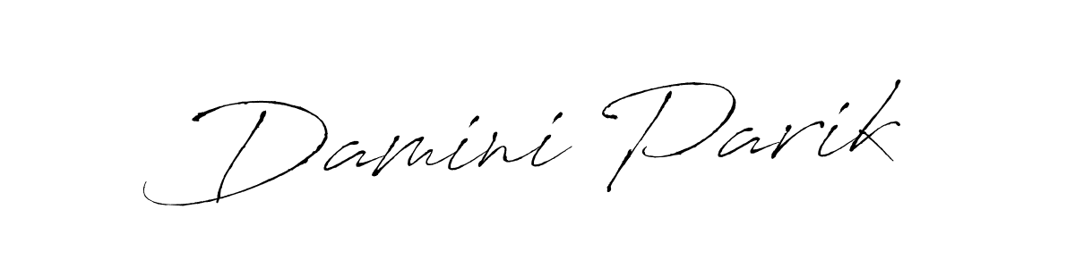 Use a signature maker to create a handwritten signature online. With this signature software, you can design (Antro_Vectra) your own signature for name Damini Parik. Damini Parik signature style 6 images and pictures png