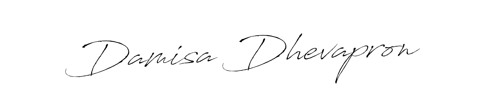 The best way (Antro_Vectra) to make a short signature is to pick only two or three words in your name. The name Damisa Dhevapron include a total of six letters. For converting this name. Damisa Dhevapron signature style 6 images and pictures png