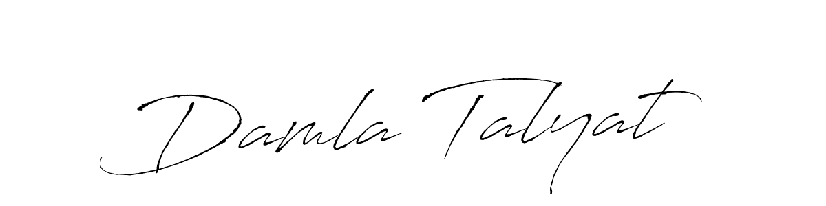 How to make Damla Talyat name signature. Use Antro_Vectra style for creating short signs online. This is the latest handwritten sign. Damla Talyat signature style 6 images and pictures png