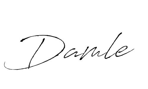 You should practise on your own different ways (Antro_Vectra) to write your name (Damle) in signature. don't let someone else do it for you. Damle signature style 6 images and pictures png