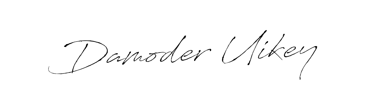 Design your own signature with our free online signature maker. With this signature software, you can create a handwritten (Antro_Vectra) signature for name Damoder Uikey. Damoder Uikey signature style 6 images and pictures png