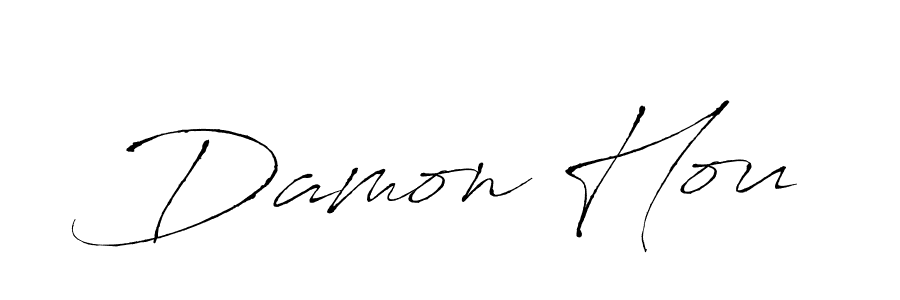 How to make Damon Hou name signature. Use Antro_Vectra style for creating short signs online. This is the latest handwritten sign. Damon Hou signature style 6 images and pictures png