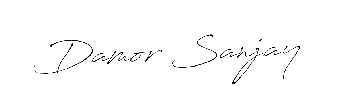 Create a beautiful signature design for name Damor Sanjay. With this signature (Antro_Vectra) fonts, you can make a handwritten signature for free. Damor Sanjay signature style 6 images and pictures png