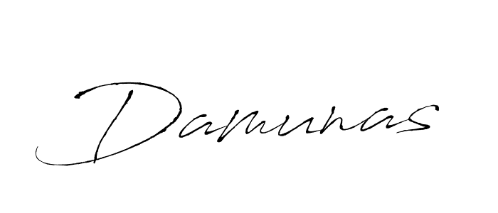 Make a beautiful signature design for name Damunas. With this signature (Antro_Vectra) style, you can create a handwritten signature for free. Damunas signature style 6 images and pictures png