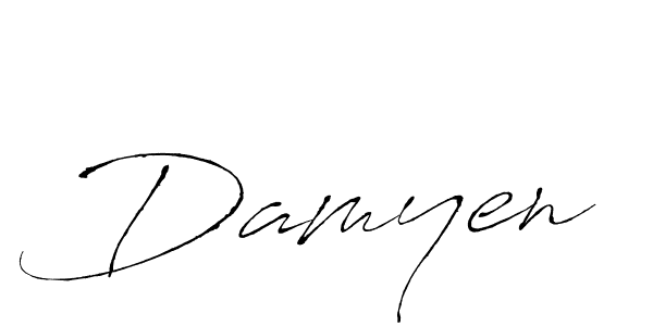 How to make Damyen signature? Antro_Vectra is a professional autograph style. Create handwritten signature for Damyen name. Damyen signature style 6 images and pictures png