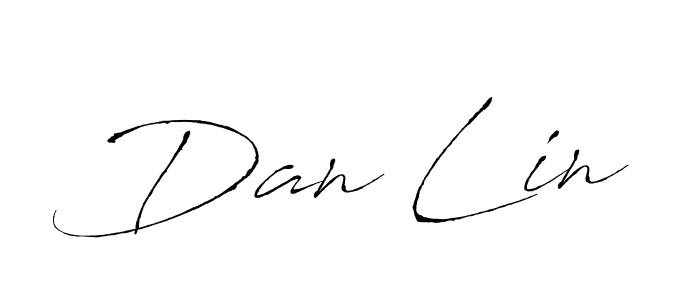 Dan Lin stylish signature style. Best Handwritten Sign (Antro_Vectra) for my name. Handwritten Signature Collection Ideas for my name Dan Lin. Dan Lin signature style 6 images and pictures png