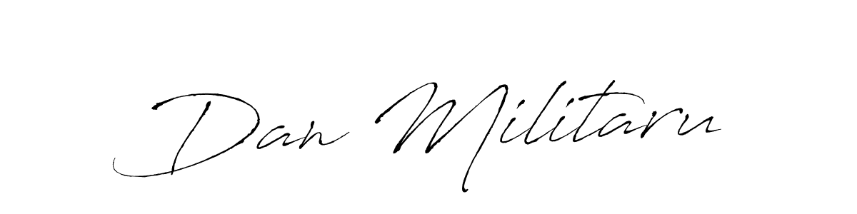 Use a signature maker to create a handwritten signature online. With this signature software, you can design (Antro_Vectra) your own signature for name Dan Militaru. Dan Militaru signature style 6 images and pictures png