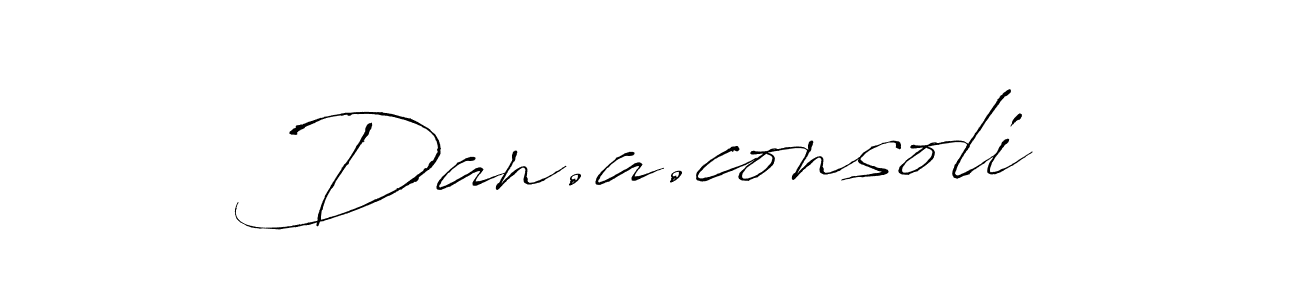 How to make Dan.a.consoli signature? Antro_Vectra is a professional autograph style. Create handwritten signature for Dan.a.consoli name. Dan.a.consoli signature style 6 images and pictures png