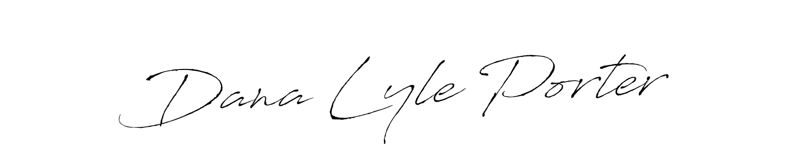 How to make Dana Lyle Porter name signature. Use Antro_Vectra style for creating short signs online. This is the latest handwritten sign. Dana Lyle Porter signature style 6 images and pictures png