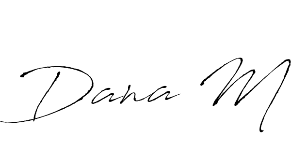 How to make Dana M name signature. Use Antro_Vectra style for creating short signs online. This is the latest handwritten sign. Dana M signature style 6 images and pictures png