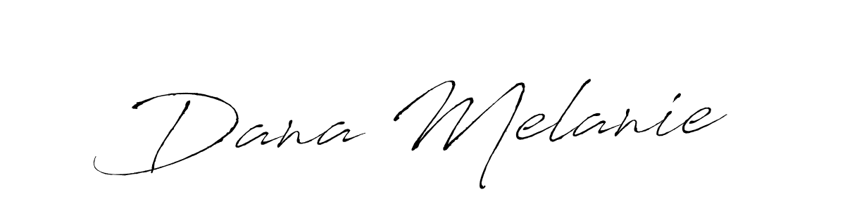 How to make Dana Melanie name signature. Use Antro_Vectra style for creating short signs online. This is the latest handwritten sign. Dana Melanie signature style 6 images and pictures png