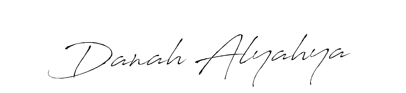 Antro_Vectra is a professional signature style that is perfect for those who want to add a touch of class to their signature. It is also a great choice for those who want to make their signature more unique. Get Danah Alyahya name to fancy signature for free. Danah Alyahya signature style 6 images and pictures png
