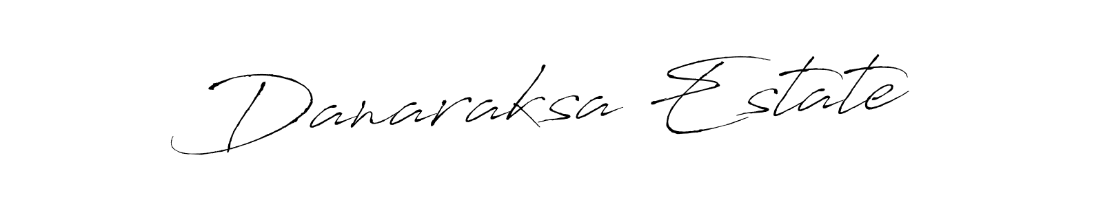Use a signature maker to create a handwritten signature online. With this signature software, you can design (Antro_Vectra) your own signature for name Danaraksa Estate. Danaraksa Estate signature style 6 images and pictures png