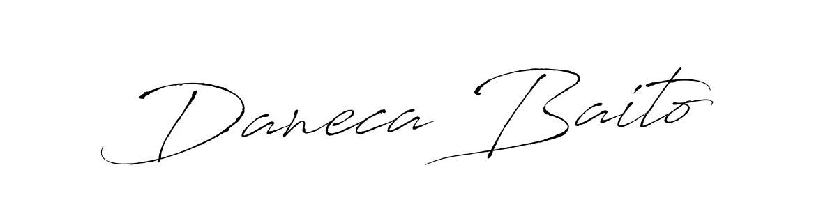 Daneca Baito stylish signature style. Best Handwritten Sign (Antro_Vectra) for my name. Handwritten Signature Collection Ideas for my name Daneca Baito. Daneca Baito signature style 6 images and pictures png