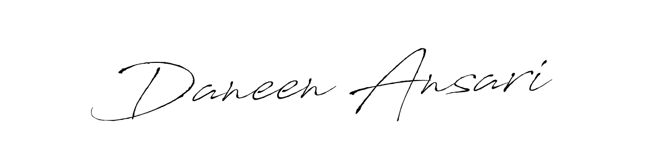 Make a beautiful signature design for name Daneen Ansari. With this signature (Antro_Vectra) style, you can create a handwritten signature for free. Daneen Ansari signature style 6 images and pictures png