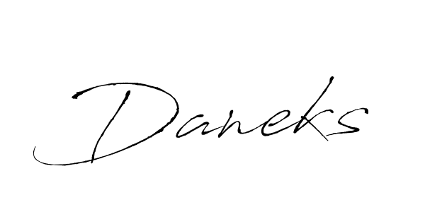 Create a beautiful signature design for name Daneks. With this signature (Antro_Vectra) fonts, you can make a handwritten signature for free. Daneks signature style 6 images and pictures png