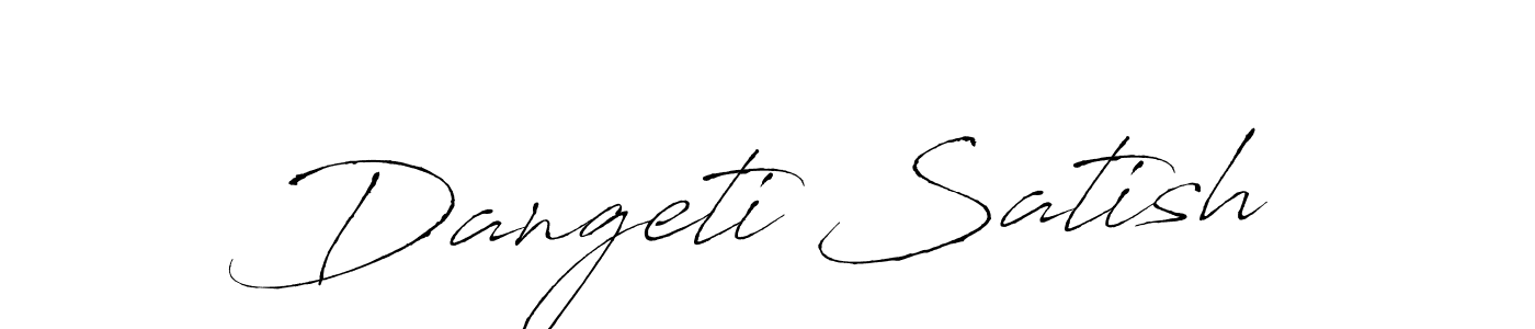 Make a beautiful signature design for name Dangeti Satish. With this signature (Antro_Vectra) style, you can create a handwritten signature for free. Dangeti Satish signature style 6 images and pictures png