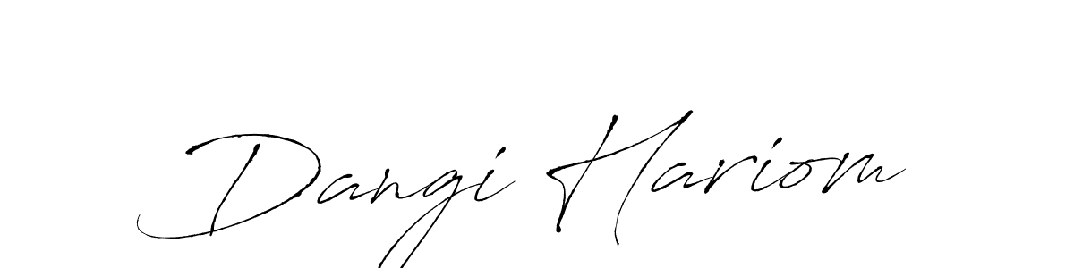 Make a beautiful signature design for name Dangi Hariom. With this signature (Antro_Vectra) style, you can create a handwritten signature for free. Dangi Hariom signature style 6 images and pictures png