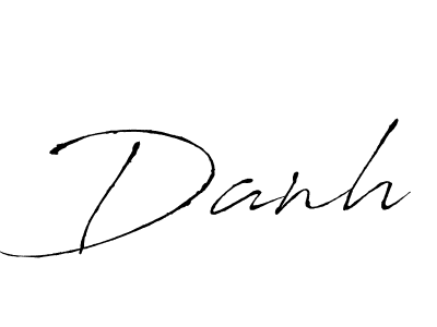 Antro_Vectra is a professional signature style that is perfect for those who want to add a touch of class to their signature. It is also a great choice for those who want to make their signature more unique. Get Danh name to fancy signature for free. Danh signature style 6 images and pictures png