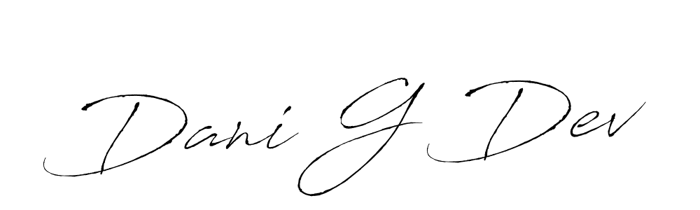 How to make Dani G Dev name signature. Use Antro_Vectra style for creating short signs online. This is the latest handwritten sign. Dani G Dev signature style 6 images and pictures png