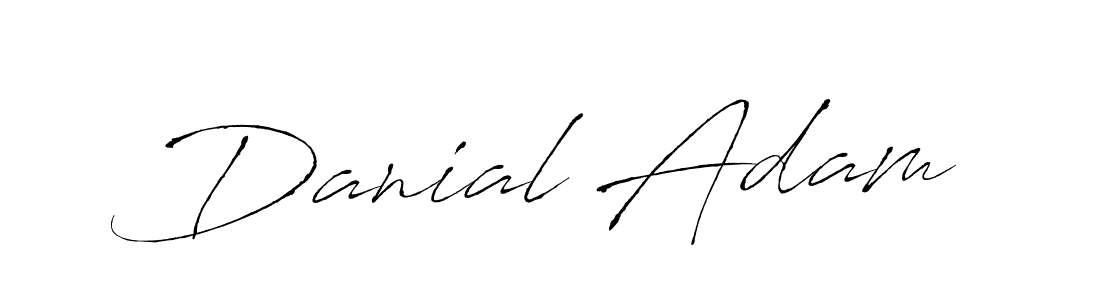 Similarly Antro_Vectra is the best handwritten signature design. Signature creator online .You can use it as an online autograph creator for name Danial Adam. Danial Adam signature style 6 images and pictures png