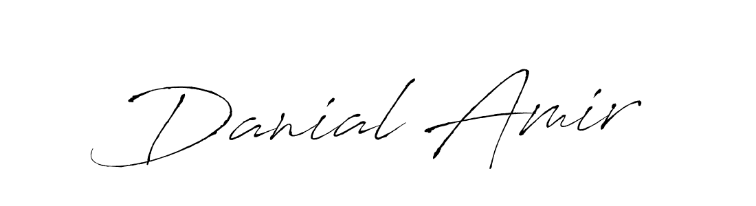 The best way (Antro_Vectra) to make a short signature is to pick only two or three words in your name. The name Danial Amir include a total of six letters. For converting this name. Danial Amir signature style 6 images and pictures png