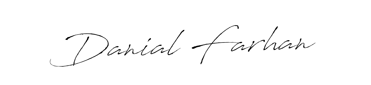 Antro_Vectra is a professional signature style that is perfect for those who want to add a touch of class to their signature. It is also a great choice for those who want to make their signature more unique. Get Danial Farhan name to fancy signature for free. Danial Farhan signature style 6 images and pictures png