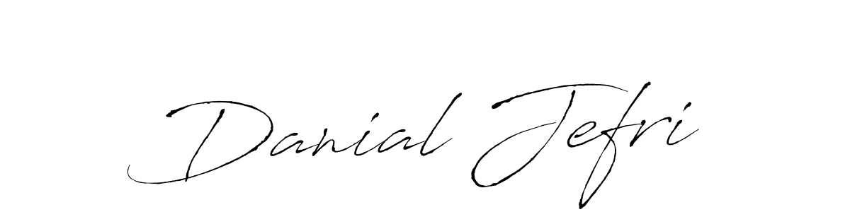 Danial Jefri stylish signature style. Best Handwritten Sign (Antro_Vectra) for my name. Handwritten Signature Collection Ideas for my name Danial Jefri. Danial Jefri signature style 6 images and pictures png